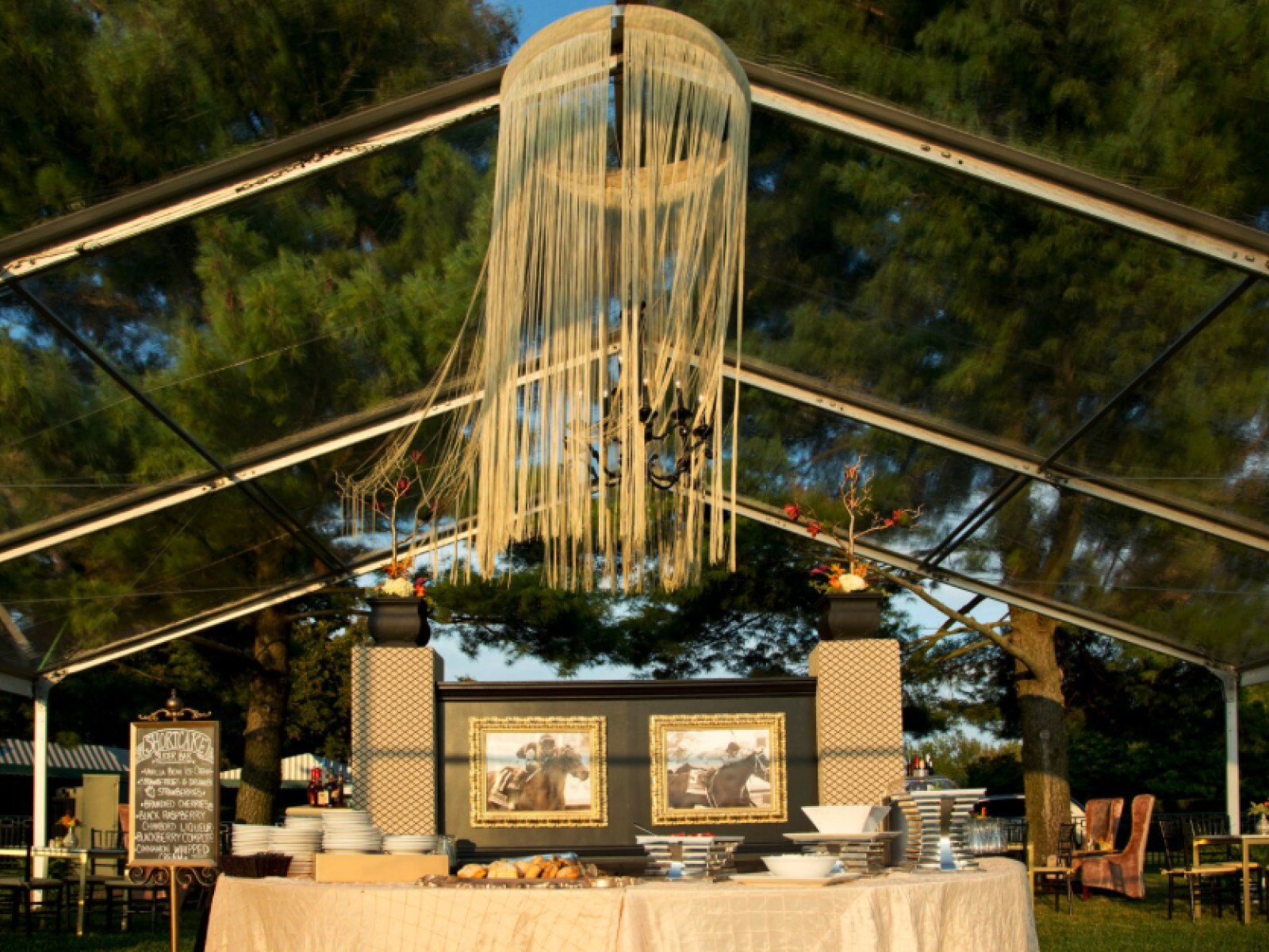 Tent on Horseracejockey Club lawn